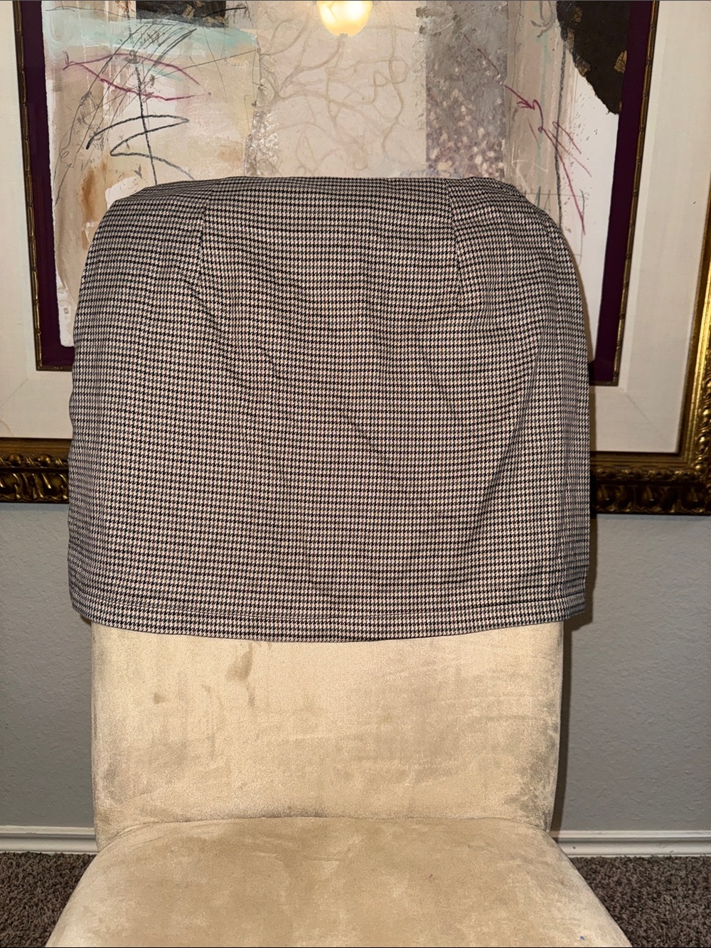 Cider Houndstooth Mini Skirt